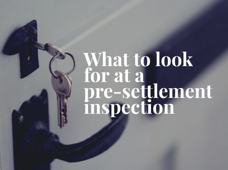 Content Club: What to look for at a pre-settlement inspection